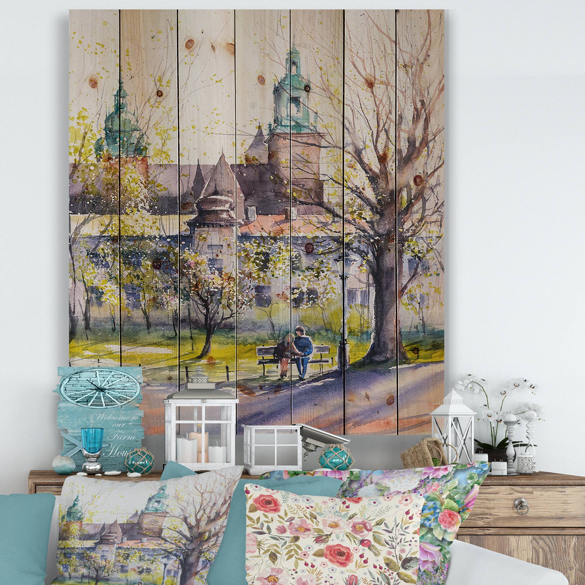 Designart - Castel Through The Trees of The Park